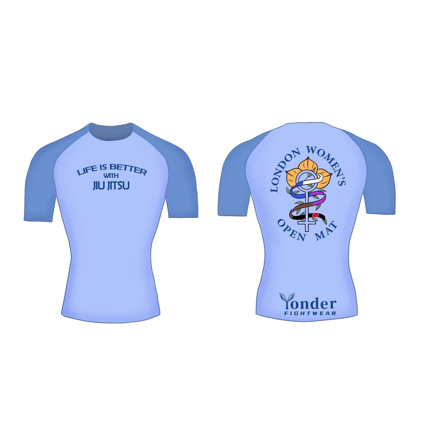 Blue rash guard